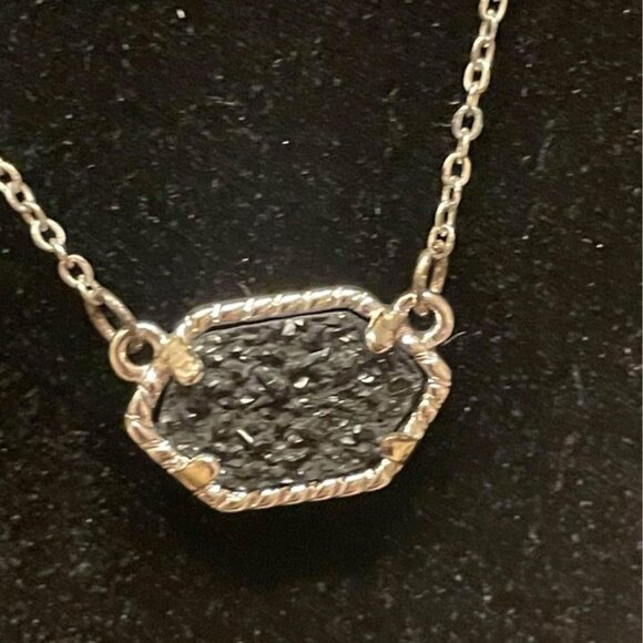 Silver And Black Necklace - Picture 2 of 2